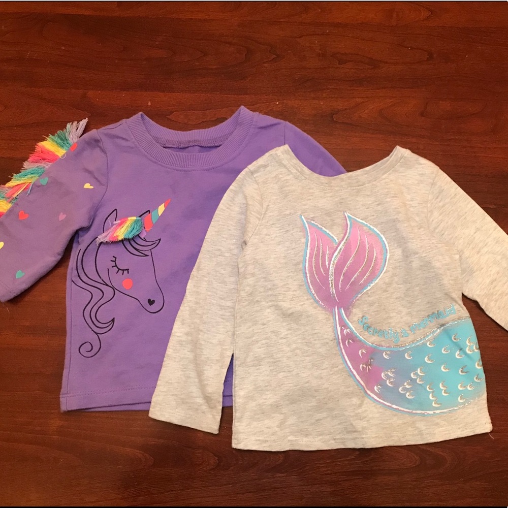 (3/$12) 18 month girls unicorn long sleeve top